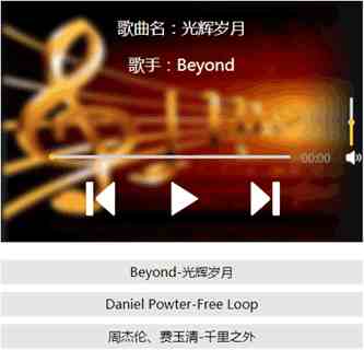 HTML5网页音乐播放器的示例代码